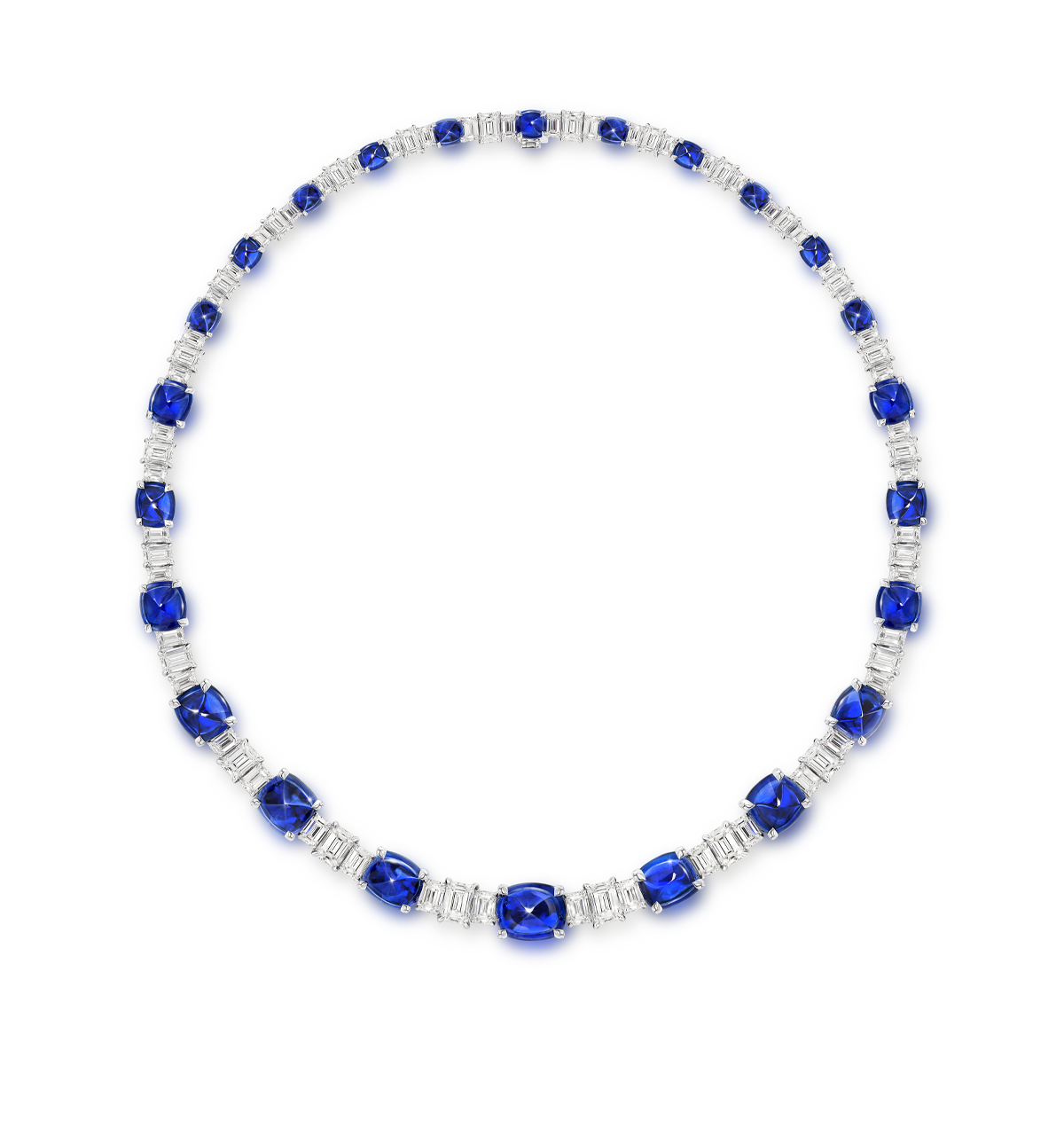 Blue Sapphire Diamond Neacklace