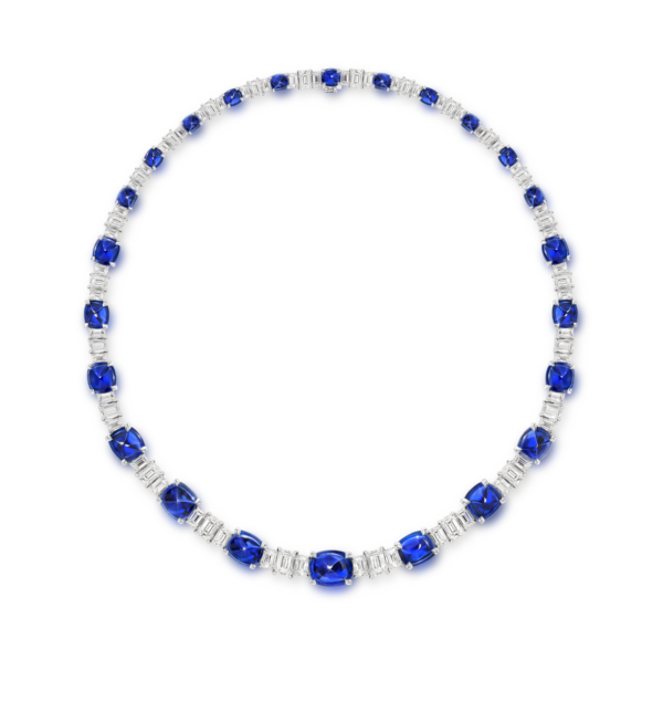 Blue Sapphire Diamond Neacklace